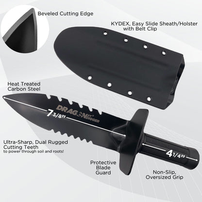 DragonXT Professional Edge Digger with Kydex Sheath – High-Performance Tool for Metal Detecting