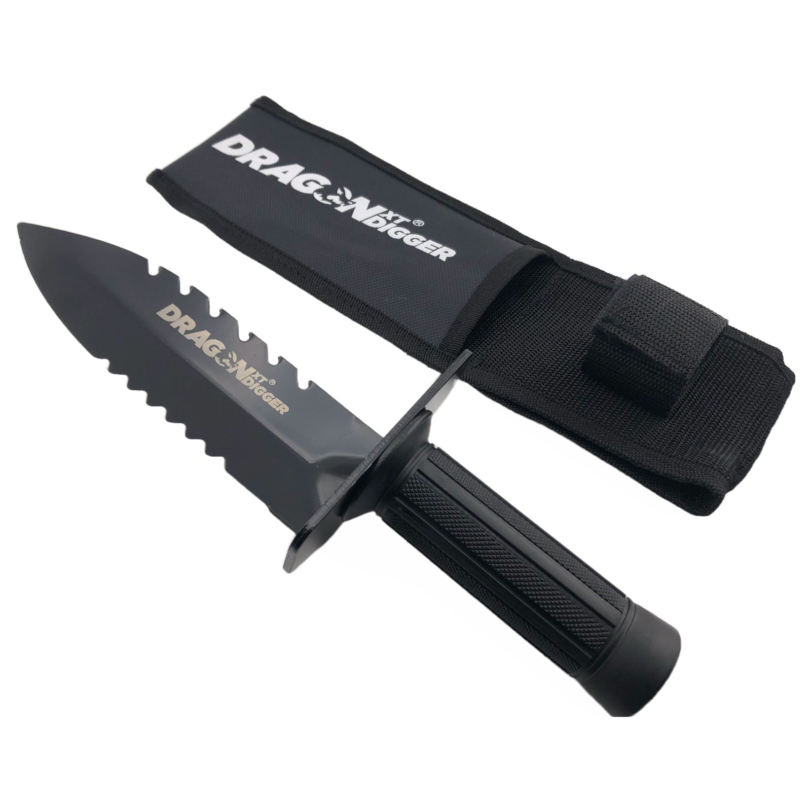 DragonXT Serrated Edge Digger with Belt Sheath – Heavy-Duty Tool for Metal Detecting