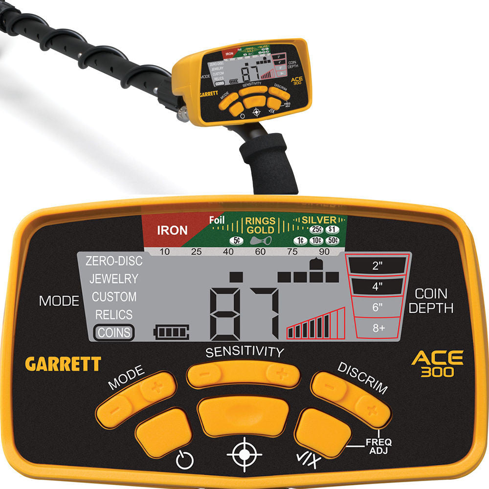Garrett ACE 300 Metal Detector Bundle with Headphones & Edge Digger