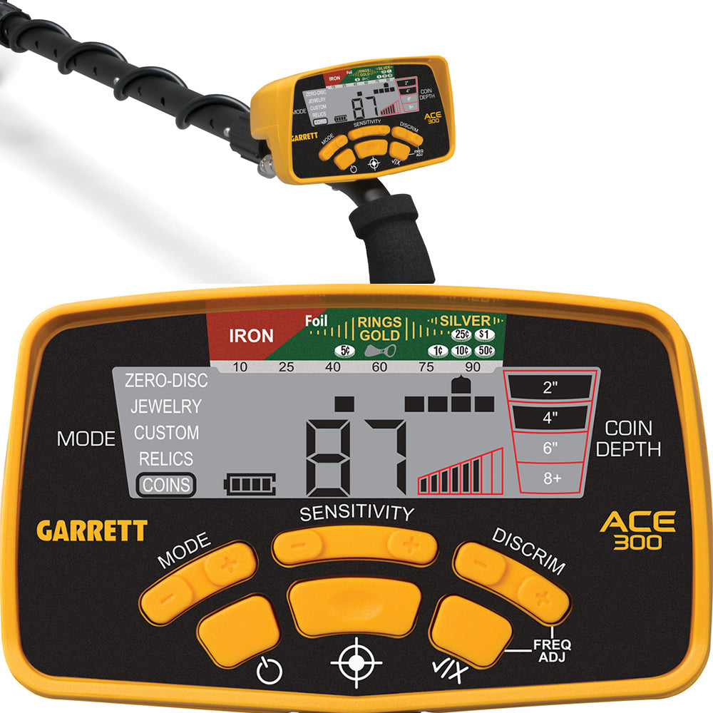 Garrett ACE 300 Metal Detector with Travel Carry Bag