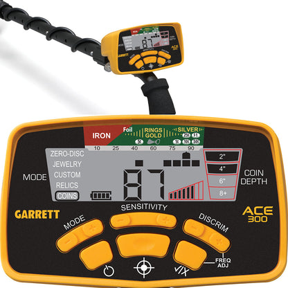 Garrett ACE 300 Metal Detector with Travel Carry Bag