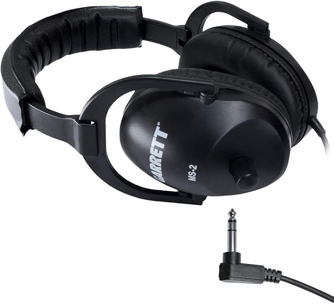 Garrett MS-2 Headphones with 1/4" Audio Jack – Ideal for ACE Metal Detectors
