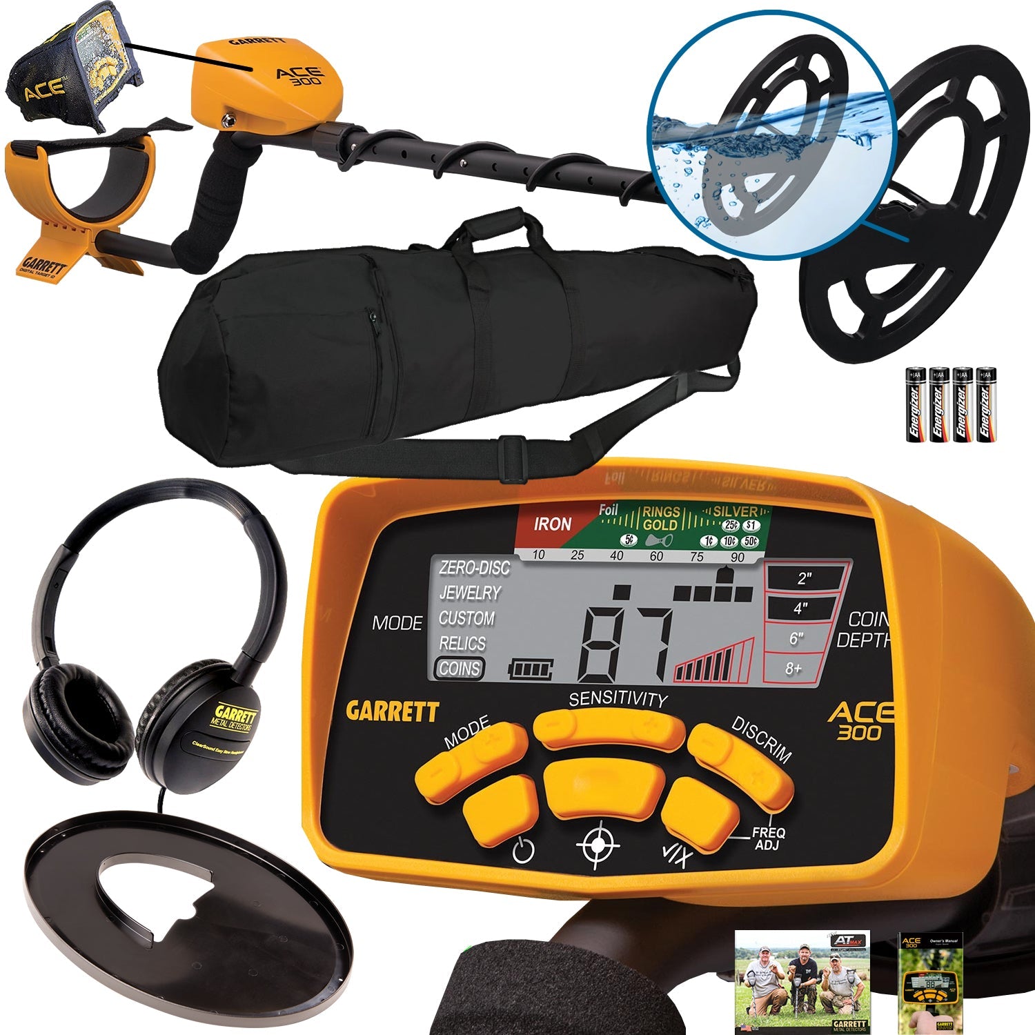 Garrett ACE 300 Metal Detector with Travel Carry Bag