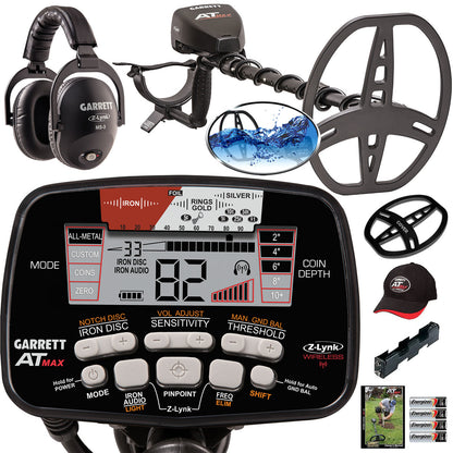 Garrett AT MAX  Waterproof and High Performance Metal Detector with Wireless Headphones