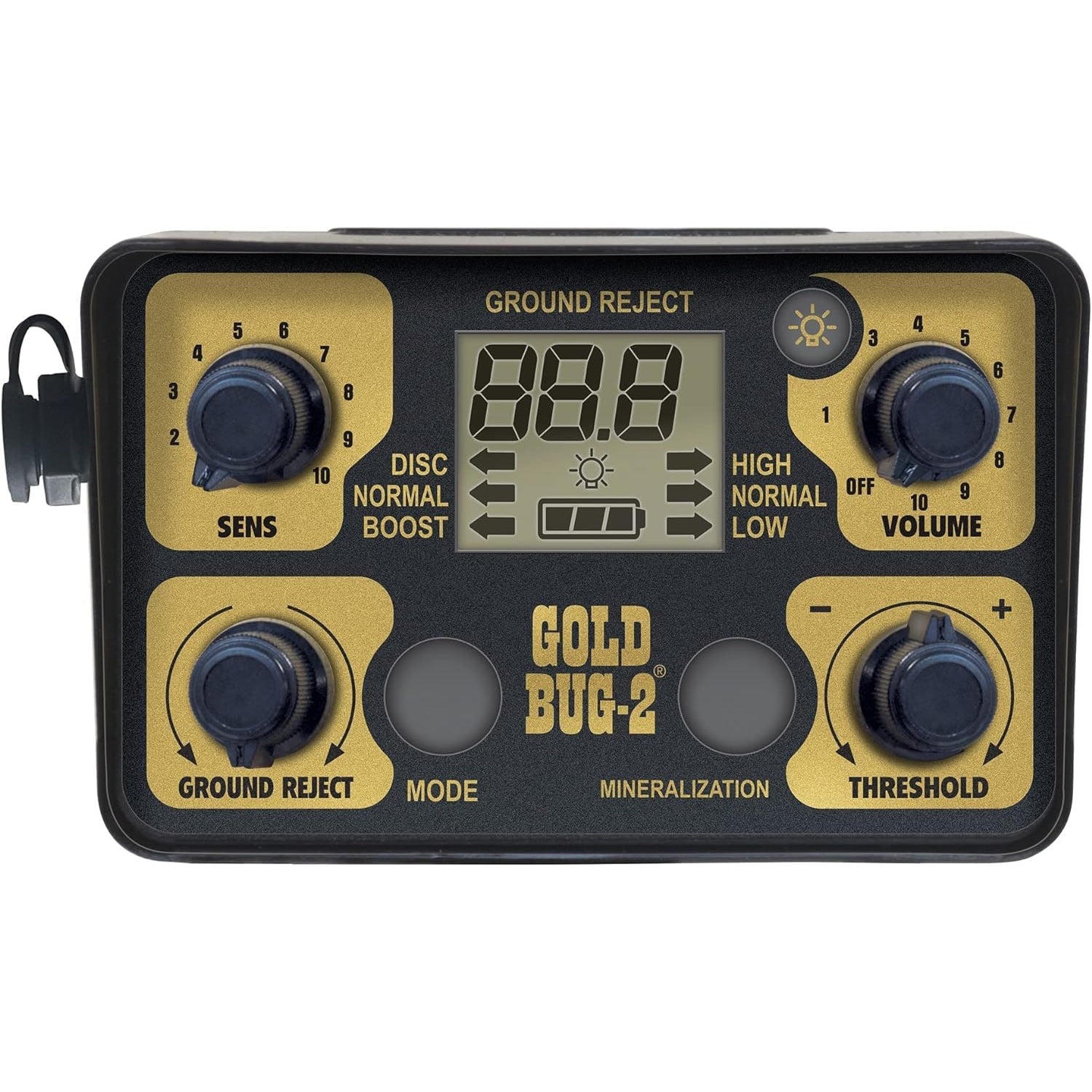 Fisher Gold Bug 2 Metal Detector - 10” & 6.5” Coils, Ideal for Gold Prospecting, High Sensitivity