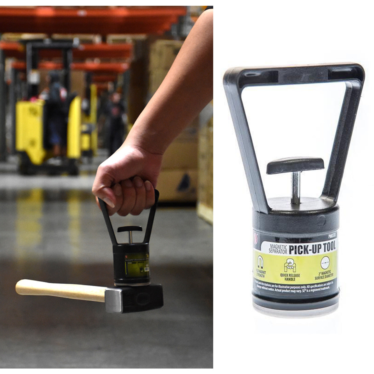 8LB Magnetic Separator Pick-Up Tool with Quick Release for Prospecting