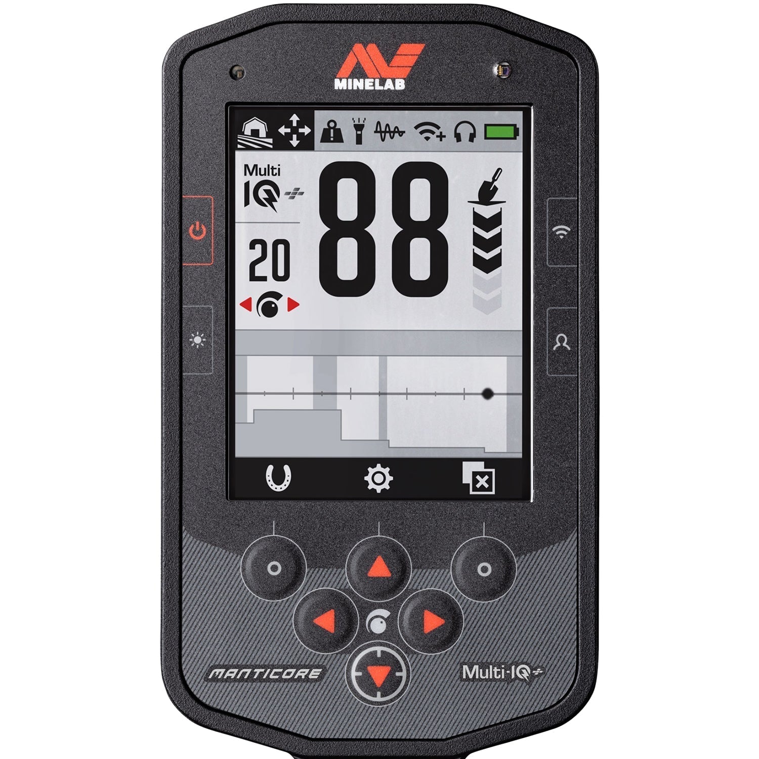Minelab Manticore Multi-Frequency High Power Waterproof Metal Detector with M9 Coil & Backpack