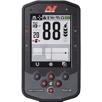 Minelab Manticore Metal Detector - Multi-Frequency, Waterproof, 3 Coil Package with M8 & M15 Coils, Pro-Find 40 & Padded Bag