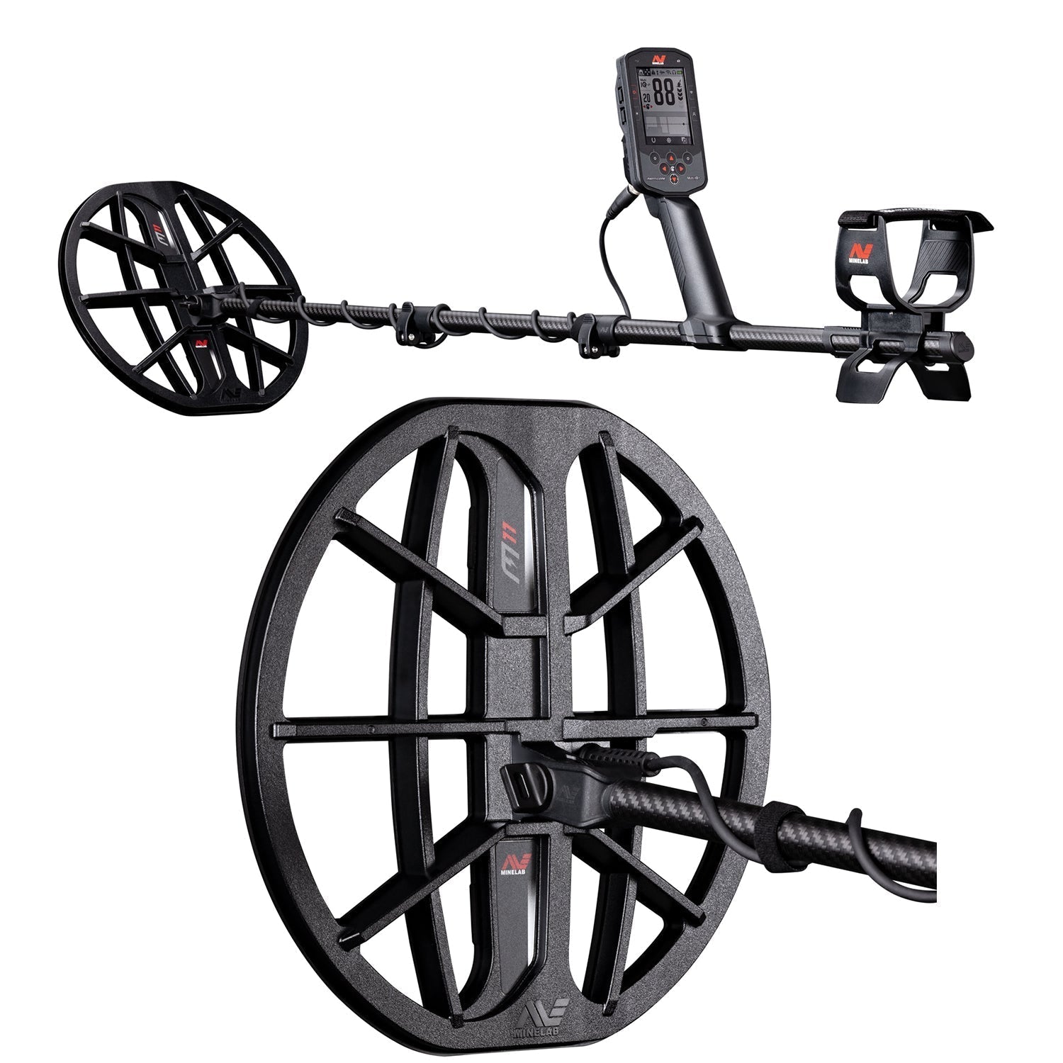 Minelab Manticore Multi-Frequency High Power Waterproof Metal Detector with M9 Coil & Backpack