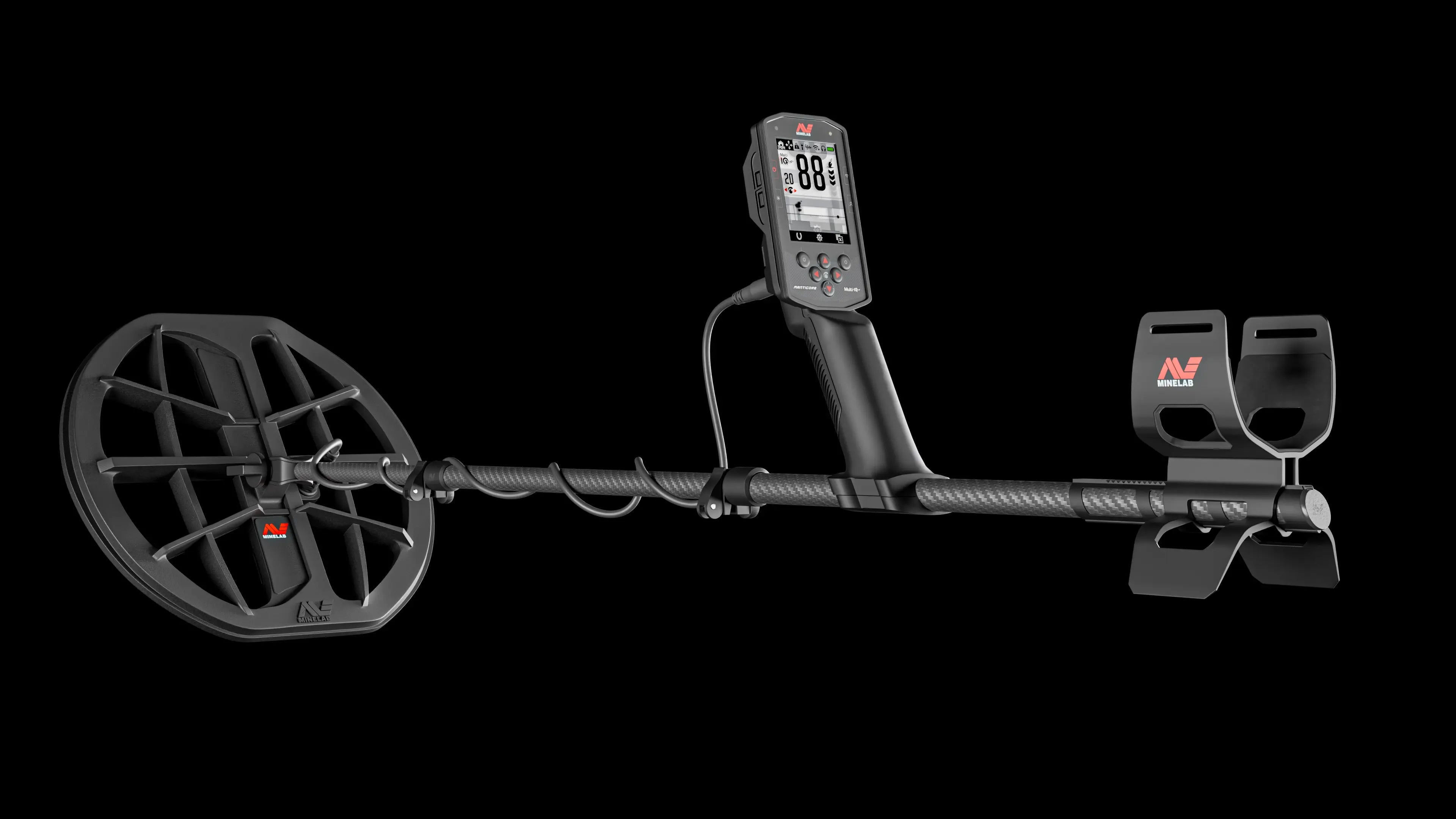 Minelab Manticore Multi-Frequency High Power Waterproof Metal Detector with M9 Coil & Backpack