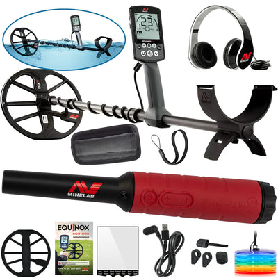 Minelab Equinox 600 Metal Detector with Headphones, 11" DD Smartcoil & Pro-Find 40 Waterproof Pinpointer