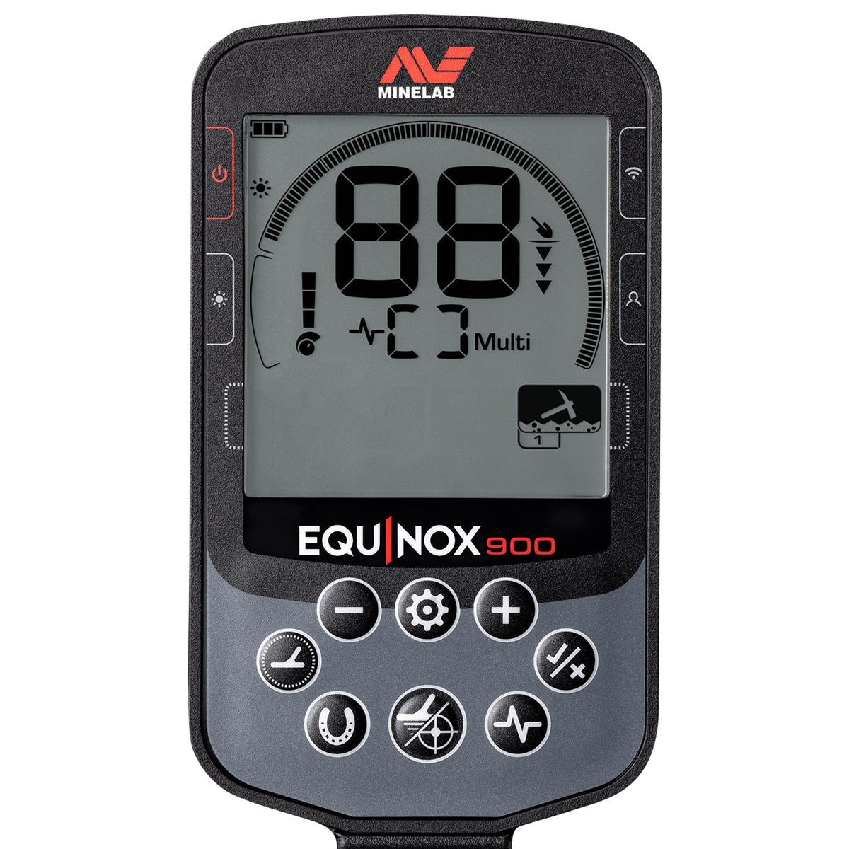 Minelab Equinox 900 Waterproof Multi-Frequency Metal Detector with 11" DD Coil, 6" DD Coil & Backpack