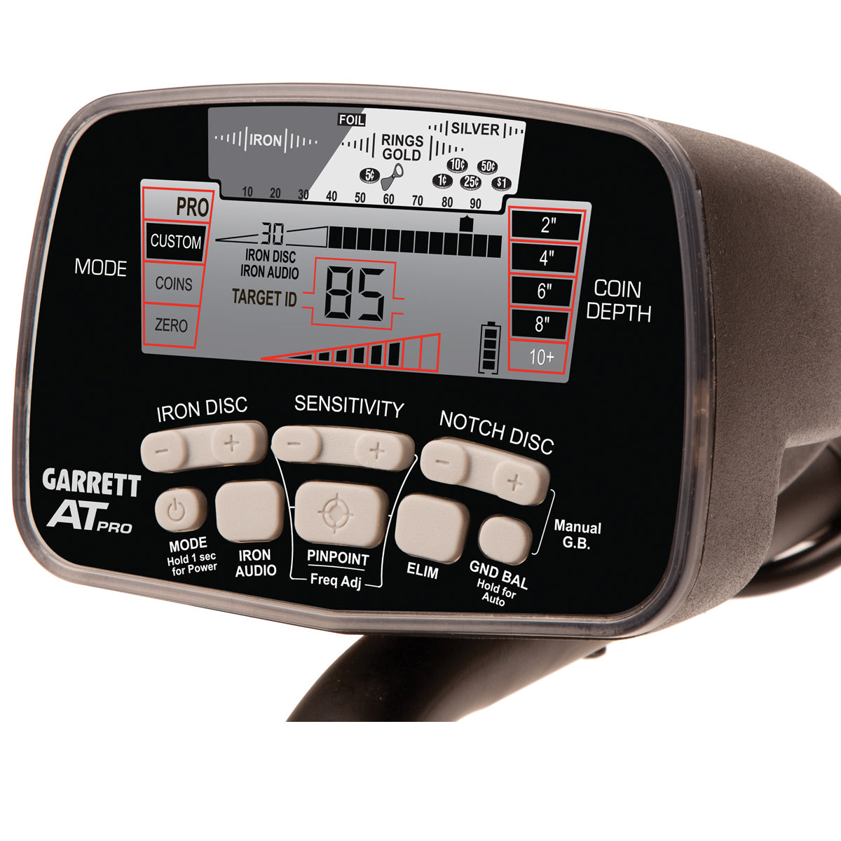 Garrett AT PRO Metal Detector with 2 Coils + Pro-Pointer AT Underwater Pinpointer