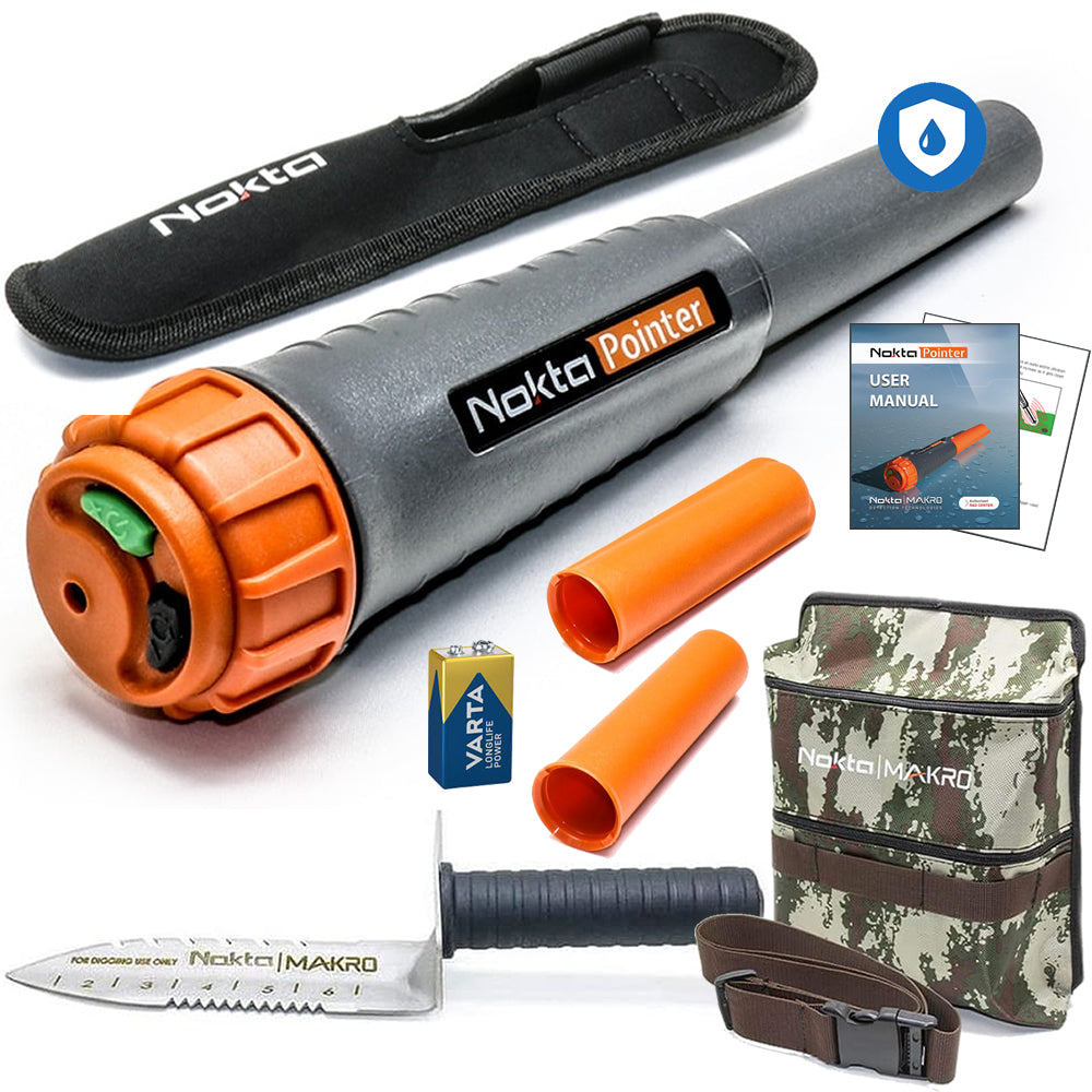 Nokta Waterproof Pinpointer with Finds Pouch & Premium Edge Digger