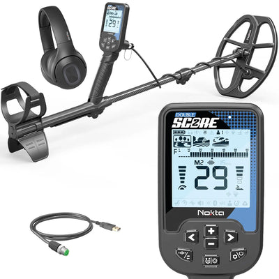 Nokta Score 2 Double Score Metal Detector – Waterproof Multi-Frequency Beginner Pack with Wireless Headphones & Accessories