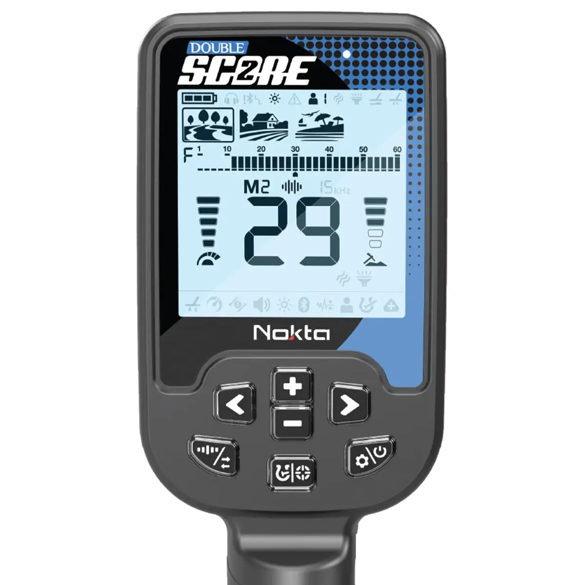 Nokta Score 2 Multi-Frequency Metal Detector – Waterproof Bundle with Wireless Headphones, AccuPOINT, Digger, and Gear