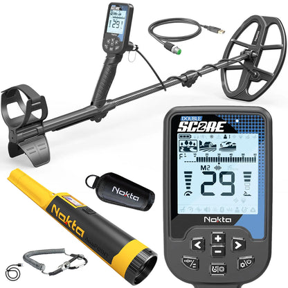 Nokta Score 2 Multi-Frequency Detector – Full Detection Kit with AccuPOINT, Digger, Carry Bag & Cap