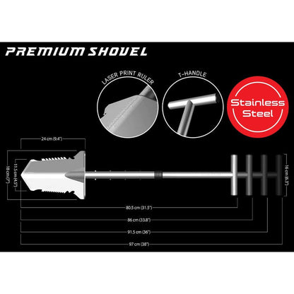 Nokta Stainless Steel Digging Tool – Premium Shovel for Treasure Hunting