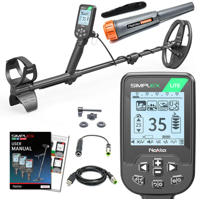 Nokta Simplex LITE Next Generation Waterproof Metal Detector with Nokta Pinpointer