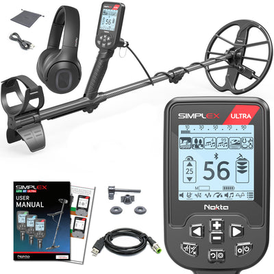Nokta Simplex ULTRA Next-Gen Detector – Wireless Bluetooth Headphones & Free Treasure Hunting Accessories