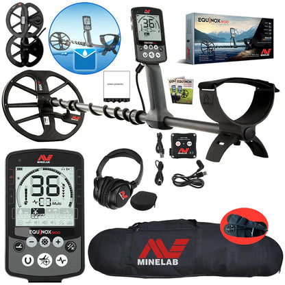Minelab Equinox 800 Waterproof Multi-Frequency Metal Detector with Carry Bag & 11" DD Coil
