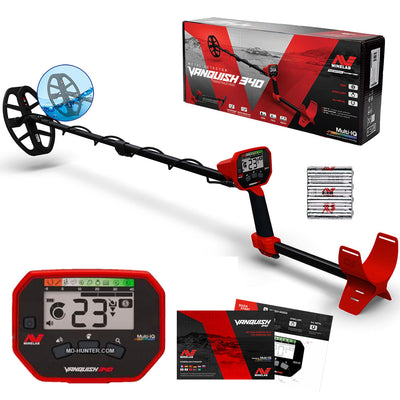 Minelab Vanquish 340 Metal Detector with 10" Coil for Coin & Relic Hunting
