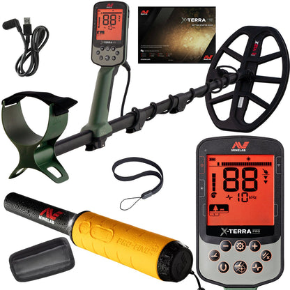 Minelab X-Terra Pro Waterproof Beach Detector Bundle with Pro-Find 35, Adventure Pack & Sand Scoop