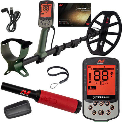 Minelab X-Terra Pro Waterproof Metal Detector with Pro-Find 40 Pinpointer