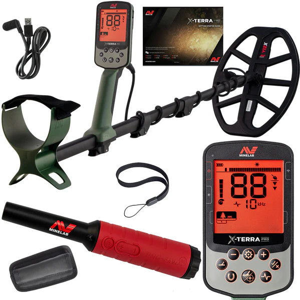 Minelab X-Terra Pro Waterproof Metal Detector with Pro-Find 40 Pinpointer